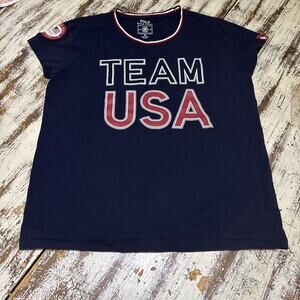 Polo Ralph Lauren Women's Team Usa Olympics Short-Sleeve Navy Size M 2018 #3001